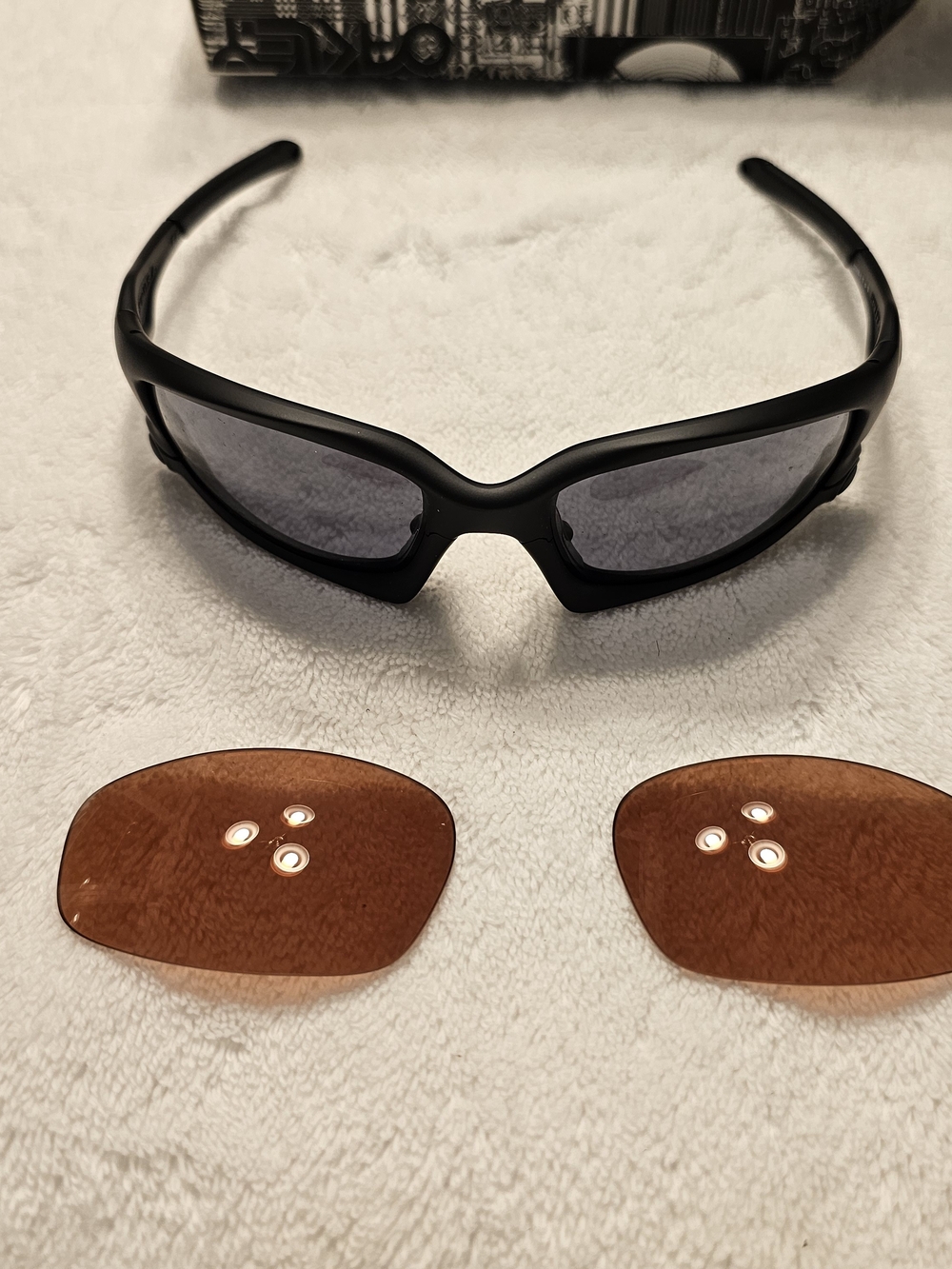 Oakley SI Split Jacket Polarized Sunglasses OO9099-15 Matte Black/Grey, VR28 - Picture 3 of 6